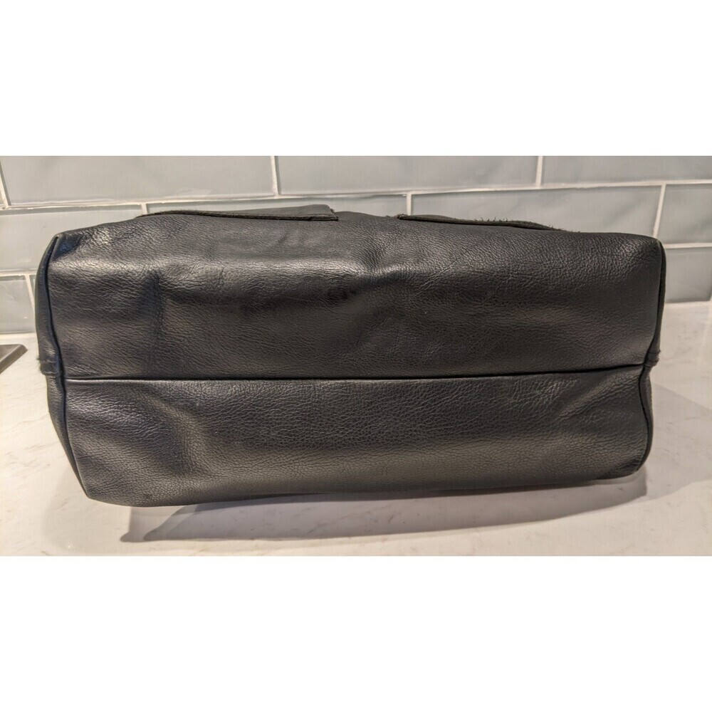MADEWELL The Transport Satchel Large Black Leather Tote with Front Pockets - Picture 11 of 16